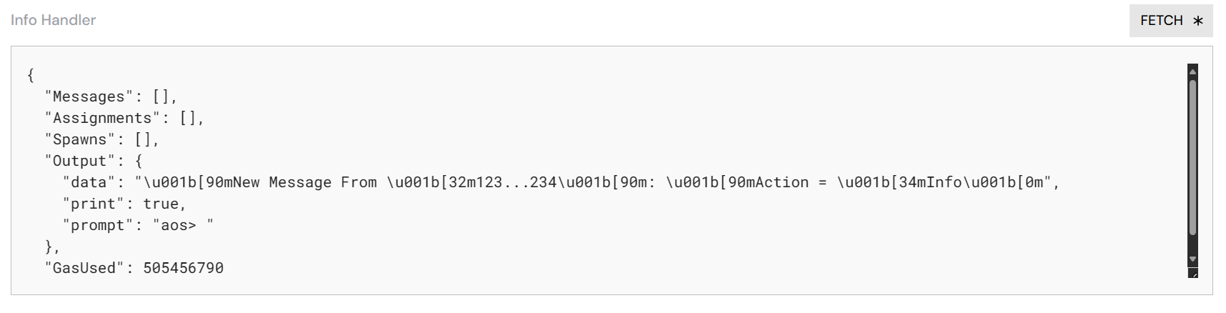 ao.link fetching the info handler